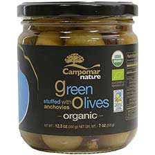 Spanish Green Olives Stuffed With Anchovies - Organic