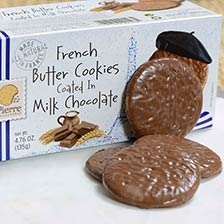 French Butter Cookies Coated in Milk Chocolate