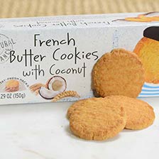 French Butter Cookies with Coconut