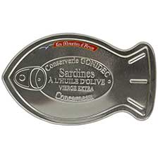 French Sardines in Extra Virgin Olive Oil in Fish-Shaped Gift Tin