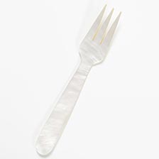 Hand Carved Mother of Pearl Caviar Serving Fork - 5 inches