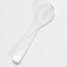 Small Caviar Serving Spoon - Hand Carved Mother of Pearl