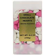 Small Chocolate Hearts - White and Fuchsia