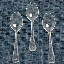 Spoons - Transparent Cristal Clear Plastic