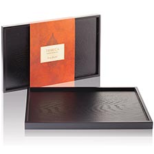 Tea Forte Ebonized Hardwood Tribeca Tray