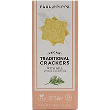 Traditional Crackers with Dill, Quinoa and Olive Oil, Vegan