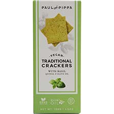 Traditional Crackers with Basil, Quinoa and Olive Oil, Vegan