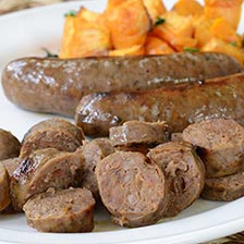 Venison Sausage with Blueberries and Merlot Wine