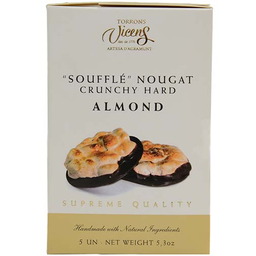 Almond Souffle Turron - Crunchy Hard Chocolate and Almond Nougat