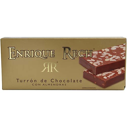 Turron de Chocolate con Almendras - Chocolate Almond Nougat