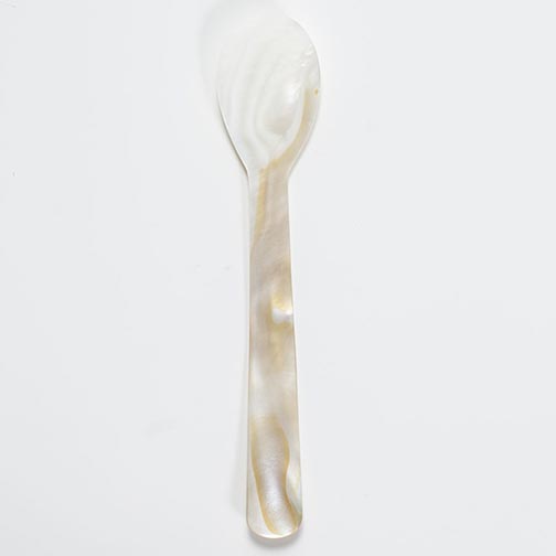 Fancy Hand Carved Mother of Pearl Caviar Serving Spoon