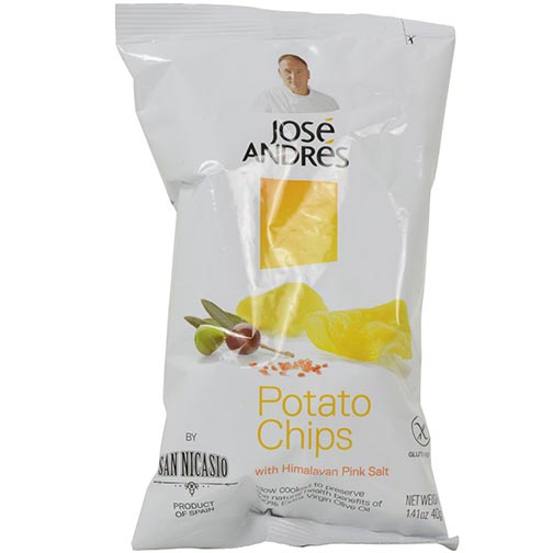 Potato Chips in Extra Virgin Olive Oil and Himalayan Pink Salt