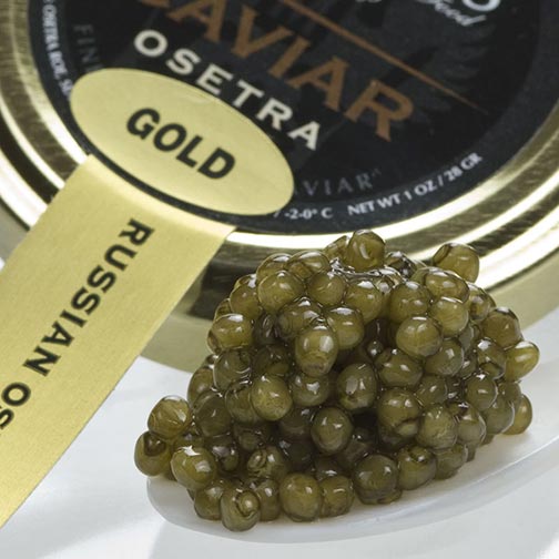 Osetra Golden Imperial Malossol Caviar -  Farm Raised