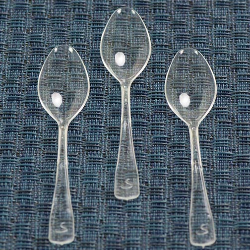 Spoons - Transparent Cristal Clear Plastic