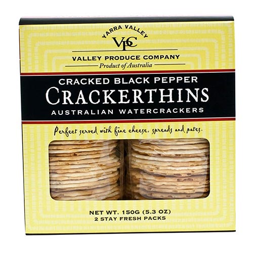 Crackerthins with Cracked Black Pepper