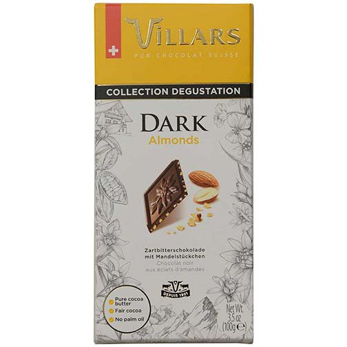 Villars Swiss Dark Chocolate with Almonds