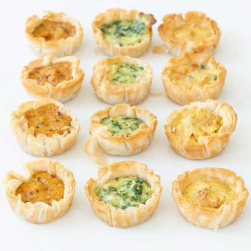 Mediterranean Fillo Quiche Frozen Appetizers